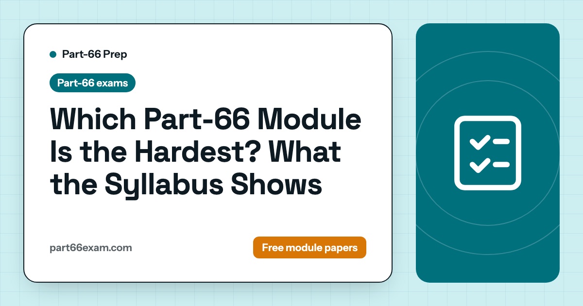 Which Part-66 Module Is the Hardest? What the Syllabus Shows